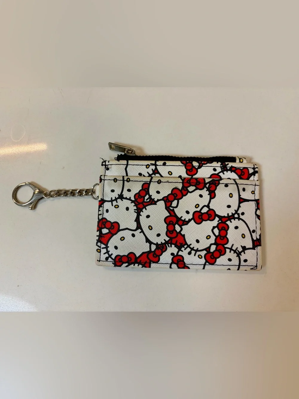 Official Hello Kitty Zip Card Wallet with Keychain Clip